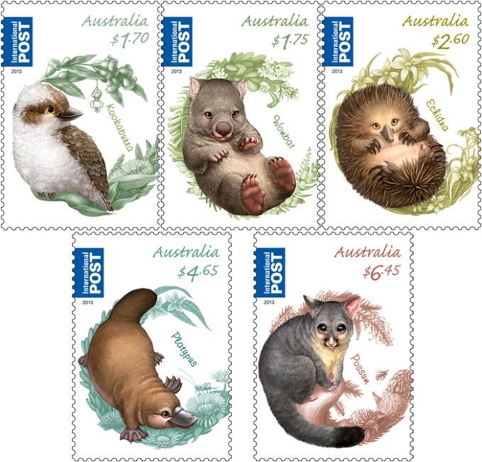澳大利亚4月2日发行的丛林小动物邮票 中邮