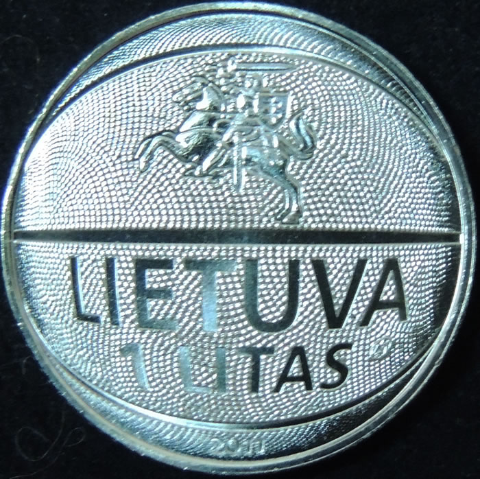 欧洲篮球锦标赛1立特纪念币(2011年立陶宛发
