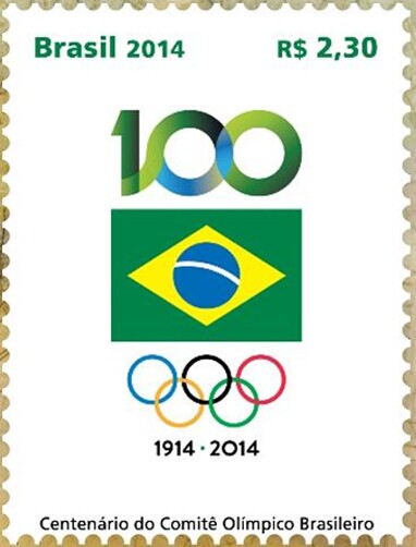 巴西邮政发行巴西奥委会百年邮票 中邮网收藏