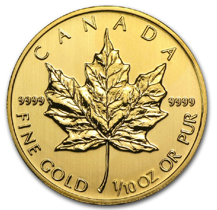加拿大2014年枫叶1\/10盎司金币