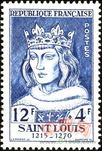 FRA280 十三世纪名人 国王路易九世 1枚 (法国
