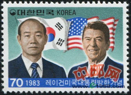 KRO242 美国总统访韩 1枚全 (韩国,亚洲) 中邮