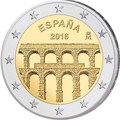 2016年第6枚2欧元纪念币,西班牙--塞戈维亚的