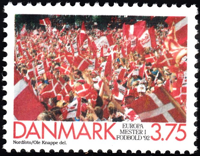丹麦邮票1992年 丹麦荣获欧洲杯足球赛冠军 1