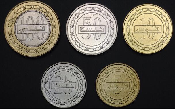 巴林硬币5枚一套 可流通版 全新(大图展示)