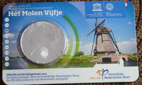 荷兰2014年5欧卡币-风车 中邮网[集邮\/钱币\/邮