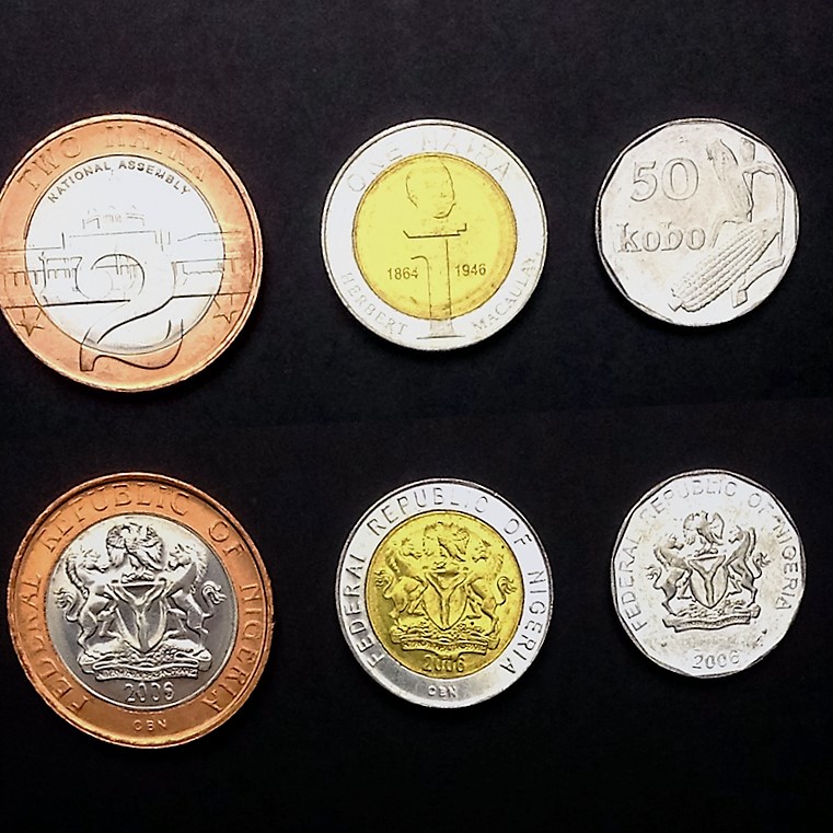 外国硬币 尼日利亚3枚一套 全新未流通 外国硬币 小全套(大图展示)