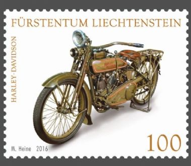 列支敦士登2016 交通工具系列-经典摩托车邮票