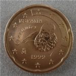 西班牙1999年20欧分欧元硬币 塞万提斯 在线答