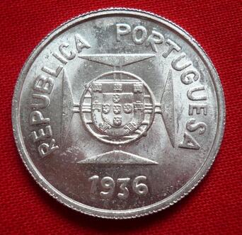 葡属印度1936年1\/2卢比银币 中邮网[集邮\/钱币