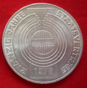 奥地利1975年100先令纪念银币 (国家条约20周