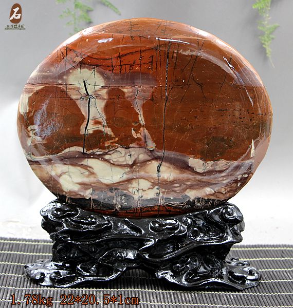 奇石头原石矿物晶 国画石草花原石 观赏石石头精品摆件草花石804(大图