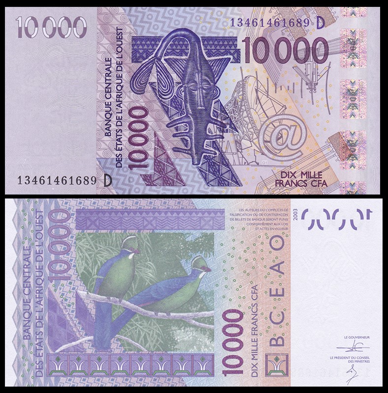 西非(马里)10000法郎(d冠)新发行(大图展示)