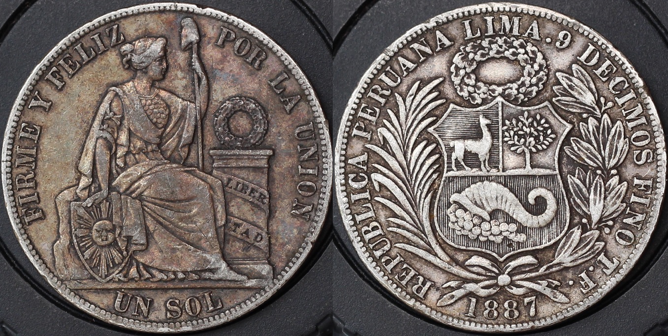 秘鲁1887年一索尔大银币 中邮网[集邮/钱币/邮票/金银币/收藏资讯]