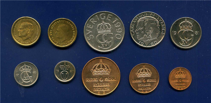 瑞典10枚套 硬币 中邮网[集邮/钱币/邮票/金银币/收藏