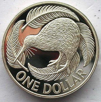 新西兰1992年几维鸟加厚精致银币 中邮网[集邮
