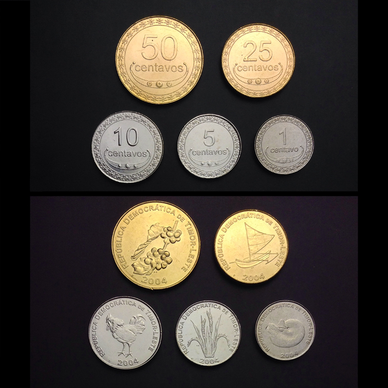 东帝汶硬币5枚一套 全新未流通(大图展示)