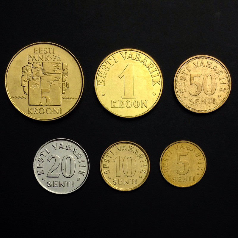 爱沙尼亚硬币6枚一套(大图展示)