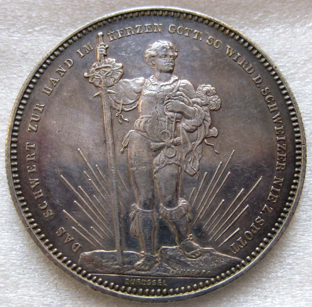 1879年瑞典狩猎节5法郎 外国银币(大图展示)