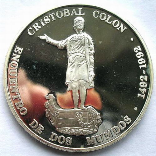 委内瑞拉1992克里斯托瓦尔1100玻利瓦尔银币,venezuela 1992