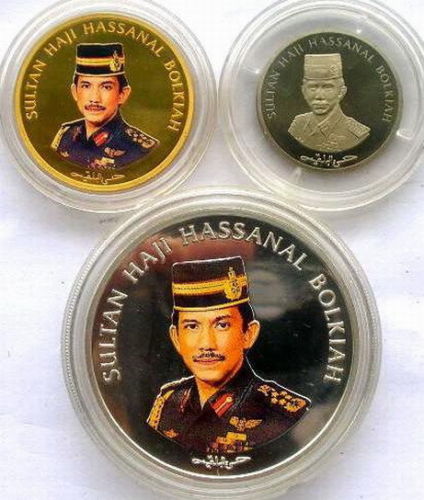 文莱1997年东盟金银币brunei 1997 asean set of gold silver coins