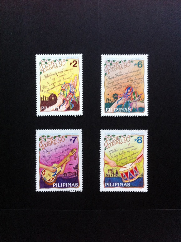 菲律宾邮票 1995年 圣诞节(乐器 4全(大图展示)