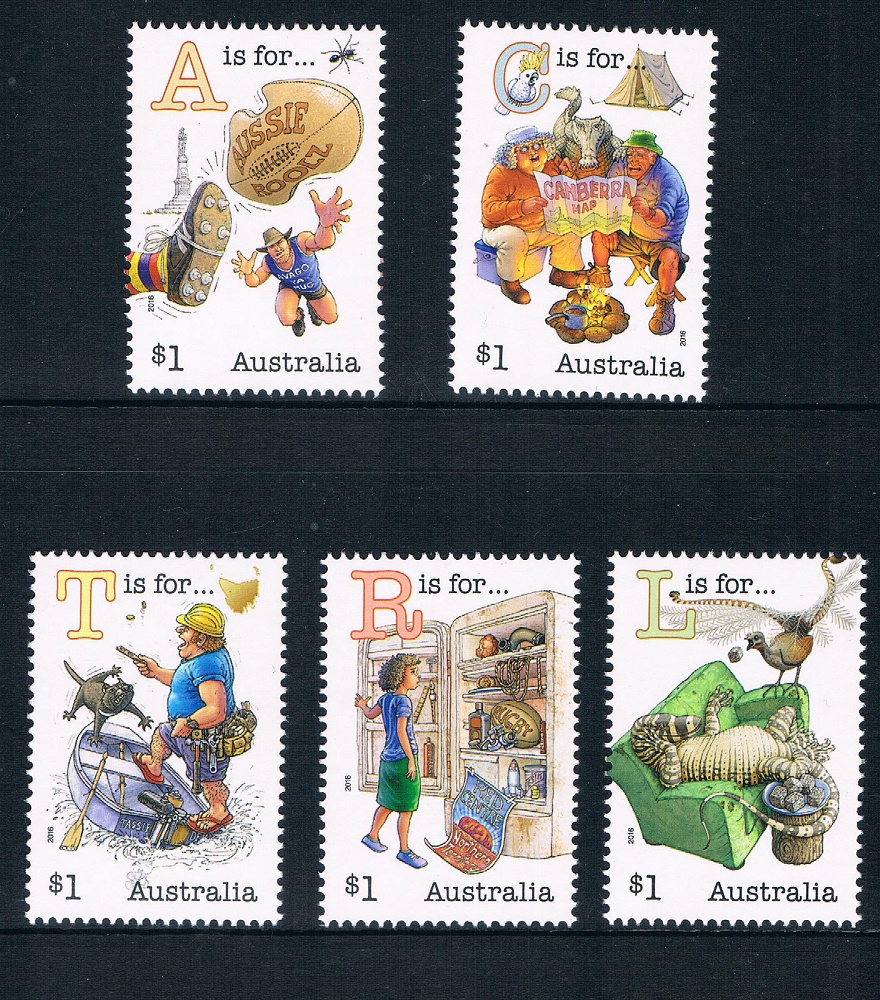 澳大利亚2016英语字母代表的澳洲各地全新外国邮票(大图展示)