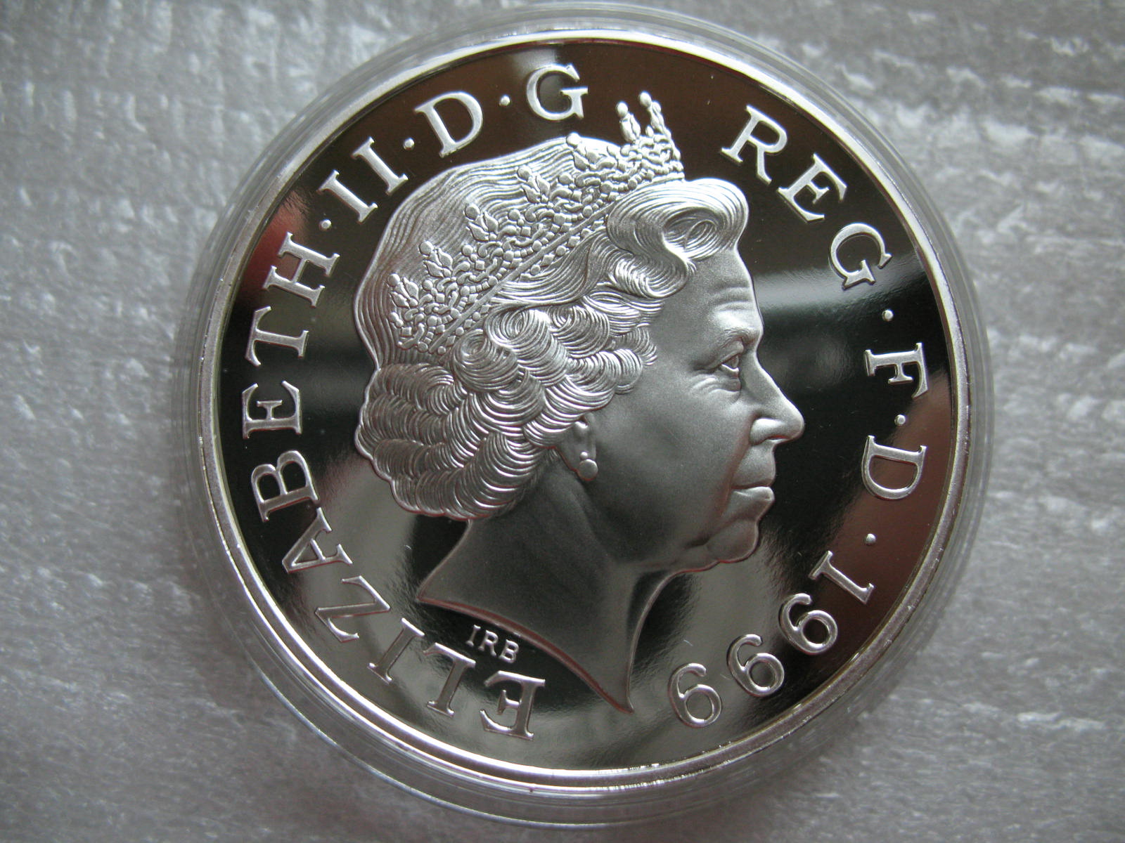1999年英国5英镑精制纪念大银币-千禧年(大图展示)