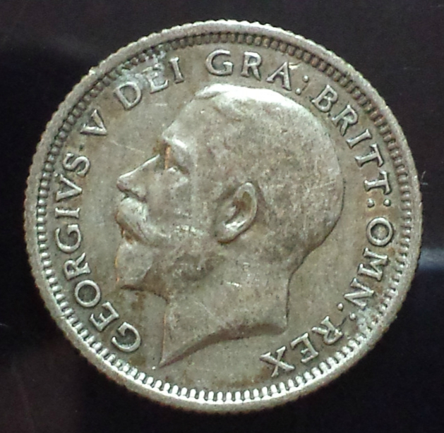 英国1926年乔治六世6便士银币(大图展示)