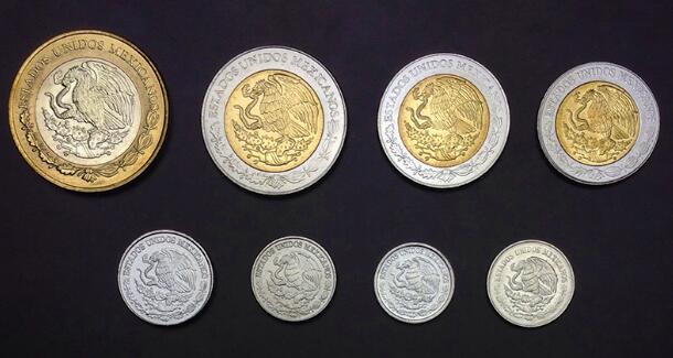 墨西哥硬币8枚大全套 鹰叼蛇版 中邮网[集邮\/钱