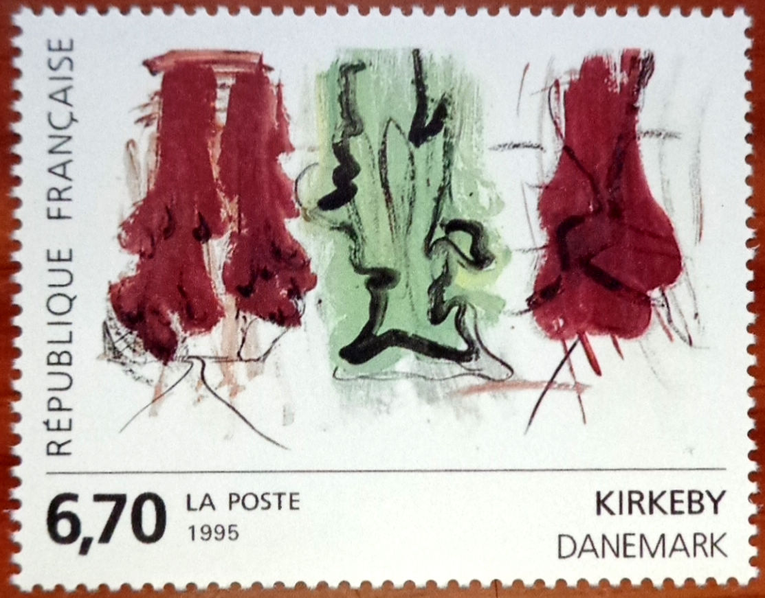 法国1995年绘画艺术系列邮票 吉尔凯比抽象画