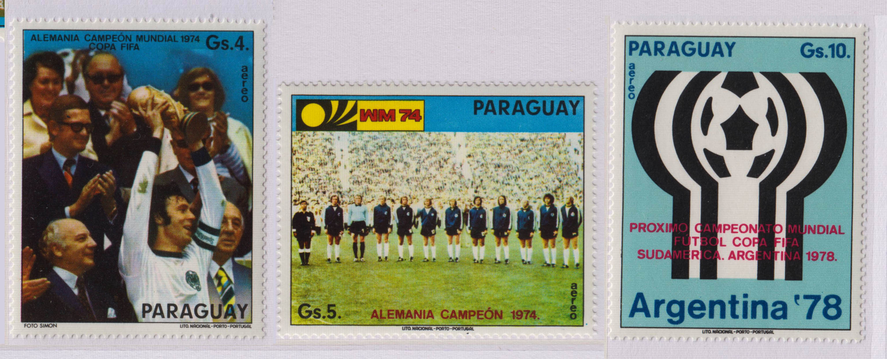 巴拉圭 1974年 世界杯足球赛 3全,MNH,Par21 
