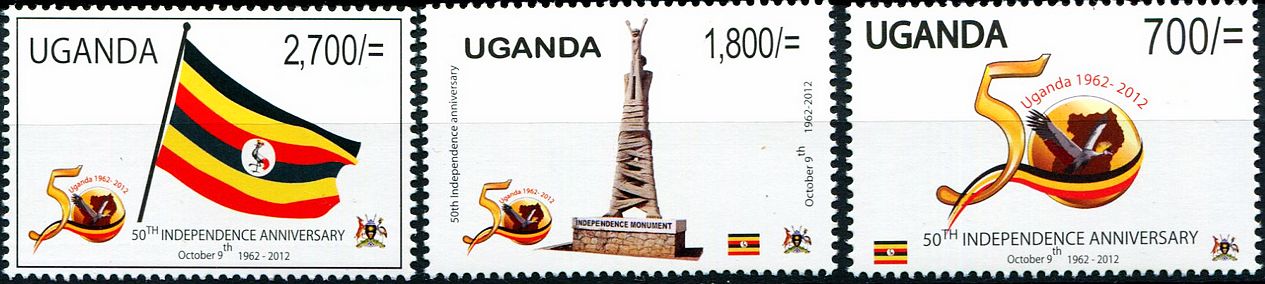 乌干达2012独立日国旗地图国徽(大图展示)