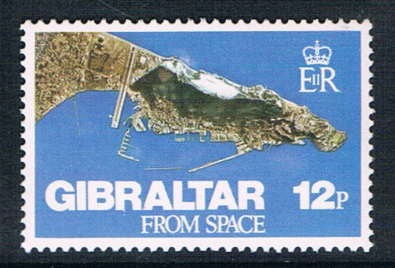 直布罗陀1978卫星拍摄的直布罗陀地图全新 中