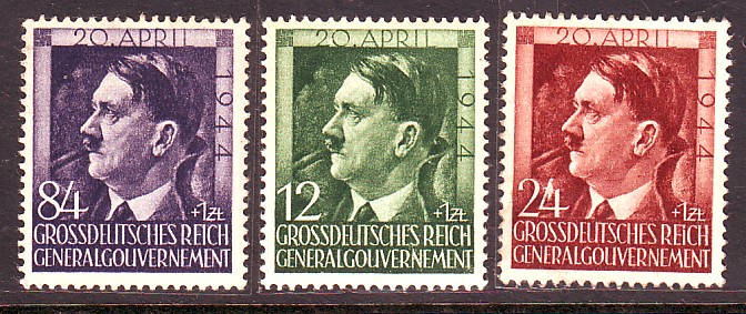 1944德国邮票,希特勒(大图展示)