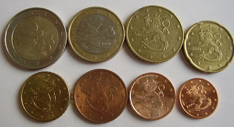 欧洲钱币-芬兰硬币8枚(大图展示)