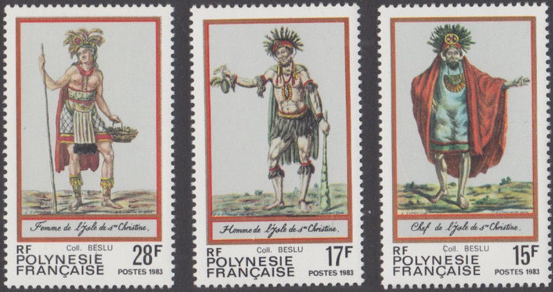 波利尼西亚 1983 土著服饰(大图展示)