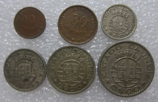 葡属印度1958-59年6枚套币