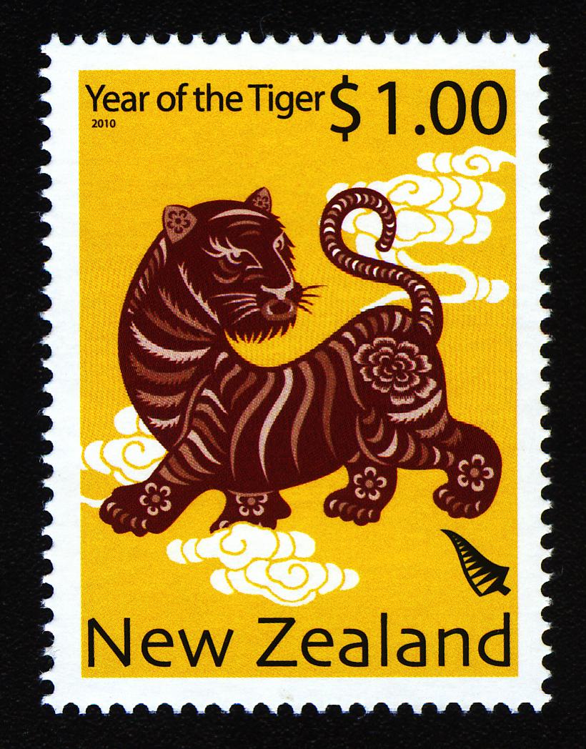 新西兰 2010年 生肖虎年邮票(大图展示)