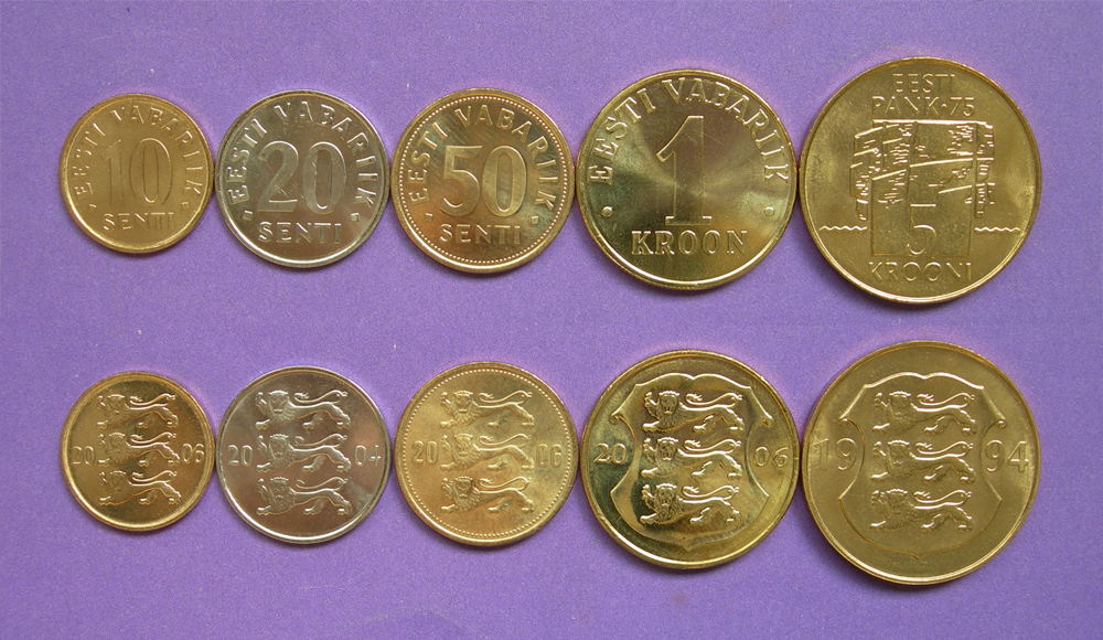 爱沙尼亚套币 材质 :4铜 1镍(大图展示)