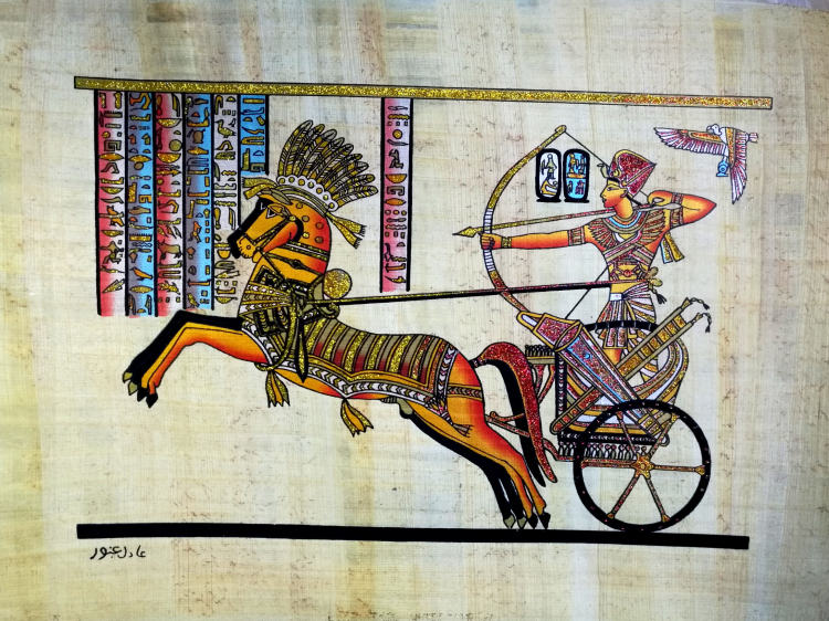 埃及3040赫梯战争肆纸莎草树皮装饰画(大图展示)