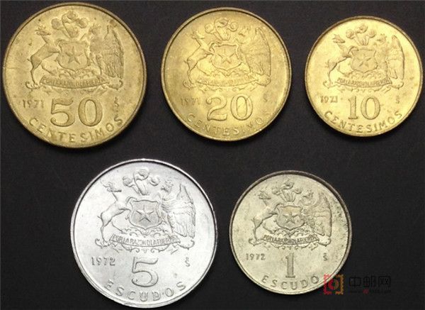 智利硬币5枚全(大图展示)