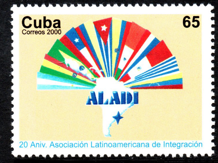 古巴2000拉丁美洲联合协会成立20周年国旗(大图展示)