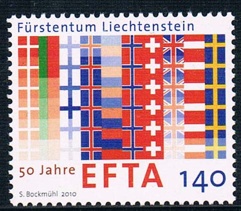 列支敦士登2010欧洲自由贸易联盟国旗 中邮网