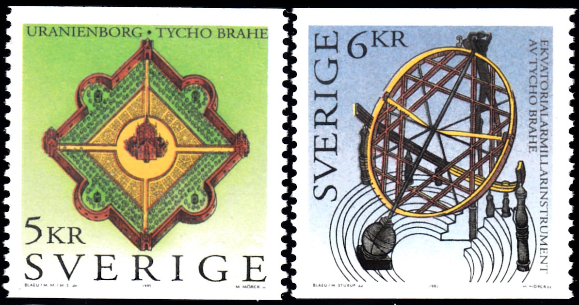 瑞典邮票1995年 天文学家第谷布拉赫(大图展示)