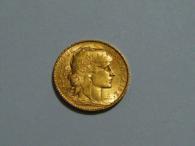 法国高卢鸡20法郎金币1901年6.45克900金(大图展示)