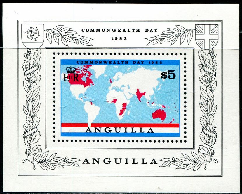 安圭拉1983英联邦国家地图 中邮网[集邮\/钱币\/