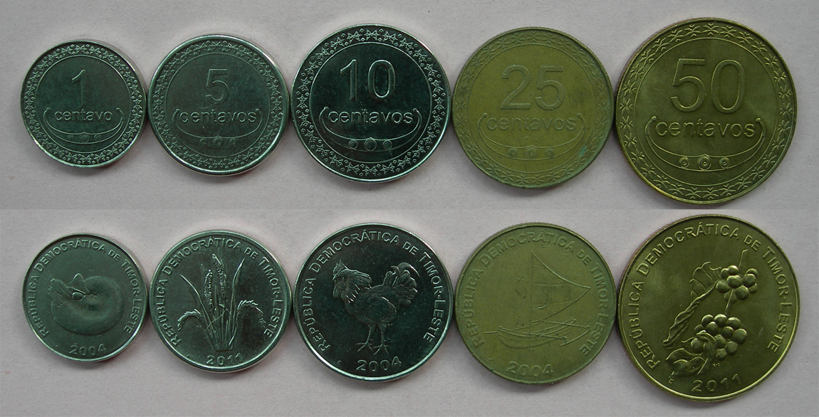 东帝汶套币5枚全(大图展示)