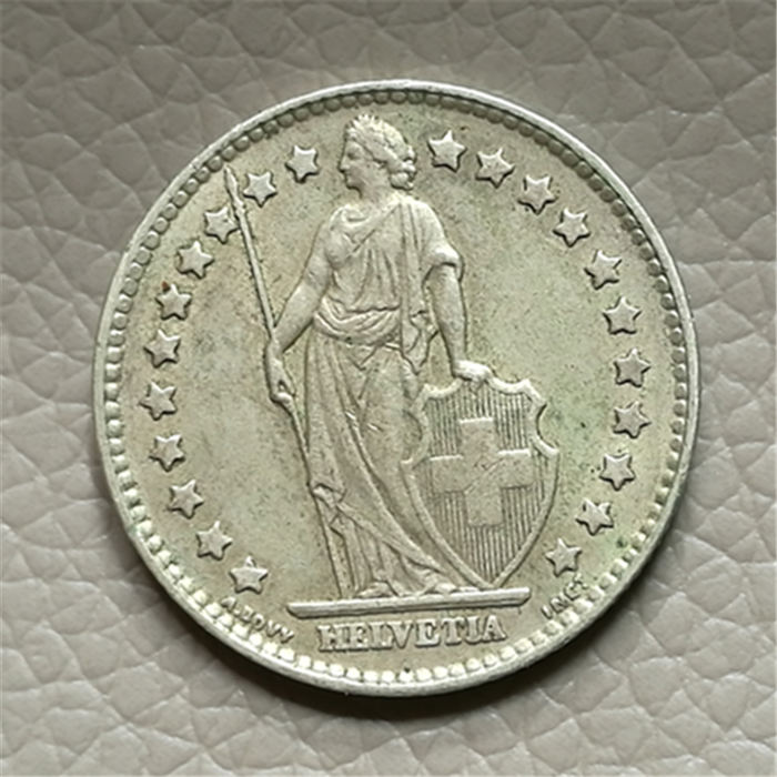 瑞士1961年1法郎银币 女神执盾(大图展示)