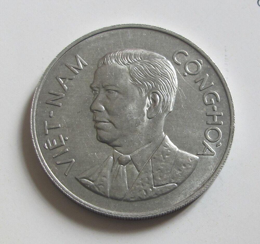 越南(南越)1960年吴庭艳头像50su苏大铝币(大图展示)